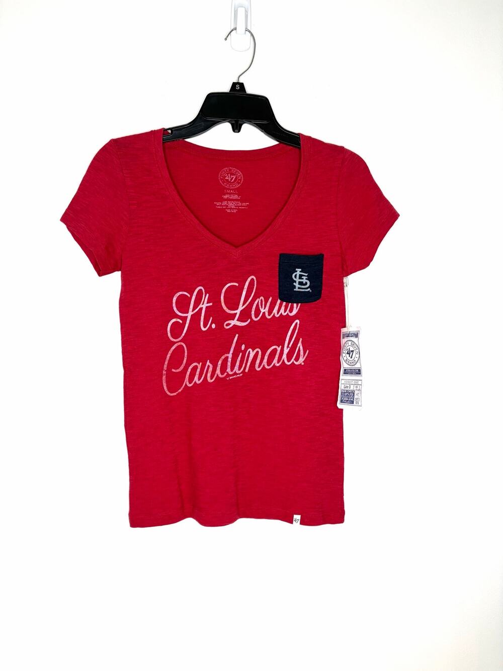 St. Louis Cardinals MLB Women's Harbor Pocket Tee Sz S Baseball Team Spirit